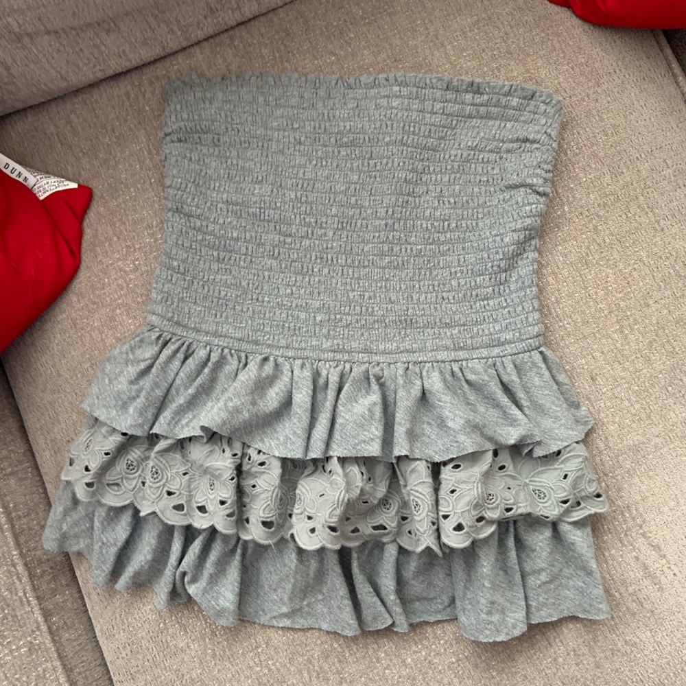 Ruffled Abercrombie Tube Top